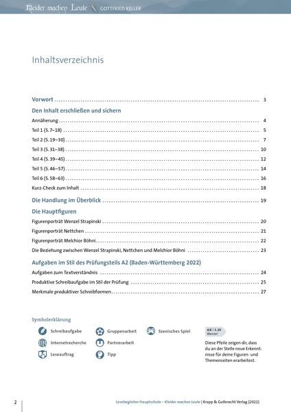 Produktbild: Keller, G: Kleider machen Leute - Lesebegl. HS
