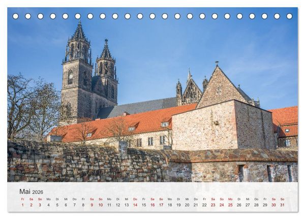 Produktbild: Magdeburg - Elbe, Dom ... und noch viel mehr! (Tischkalender 2026 DIN A5 quer), CALVENDO Monatskalender