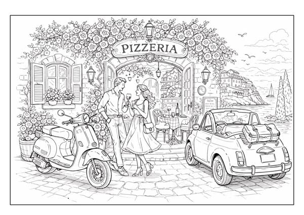 Produktbild: ITALIEN Malbuch f&uuml;r Erwachsene mit 50 wundersch&ouml;nen Ausmalmotiven