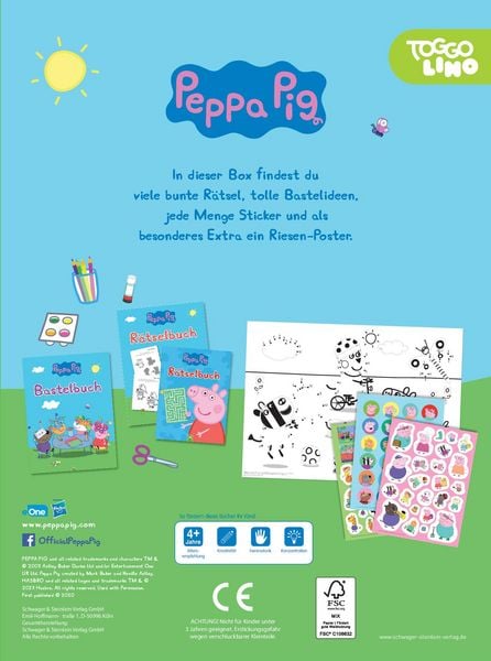 Produktbild: Peppa Pig Spa&szlig;-Set I Basteln - R&auml;tseln - Stickern