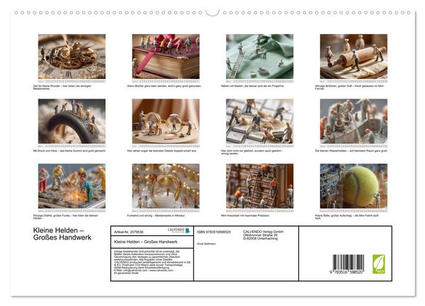 Produktbild: Kleine Helden &ndash; Gro&szlig;es Handwerk (hochwertiger Premium Wandkalender 2026 DIN A2 quer), Kunstdruck in Hochglanz