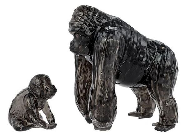 Produktbild: 3D Crystal Puzzle - Gorillapaar - 48 Teile