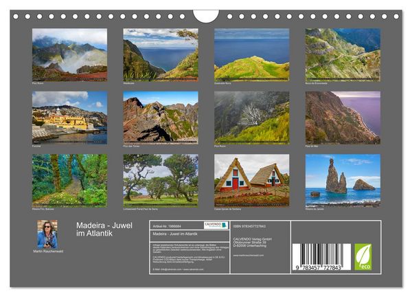 Produktbild: Madeira - Juwel im Atlantik (Wandkalender 2026 DIN A4 quer), CALVENDO Monatskalender