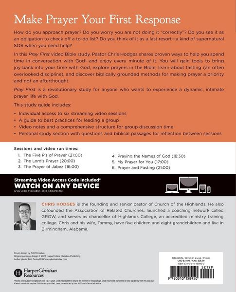 Produktbild: Pray First Bible Study Guide plus Streaming Video