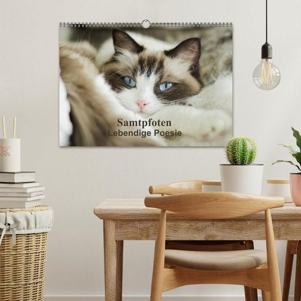 Produktbild: Samtpfoten Lebendige Poesie (Wandkalender 2026 DIN A3 quer), CALVENDO Monatskalender
