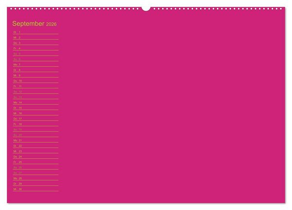 Produktbild: Bastel-Geburtstagskalender pink / Geburtstagskalender (Wandkalender 2026 DIN A2 quer), CALVENDO Monatskalender
