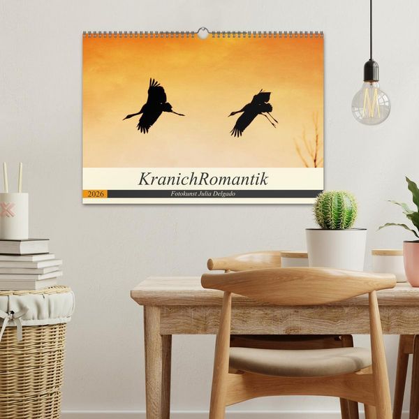 Produktbild: KranichRomantik (Wandkalender 2026 DIN A3 quer), CALVENDO Monatskalender