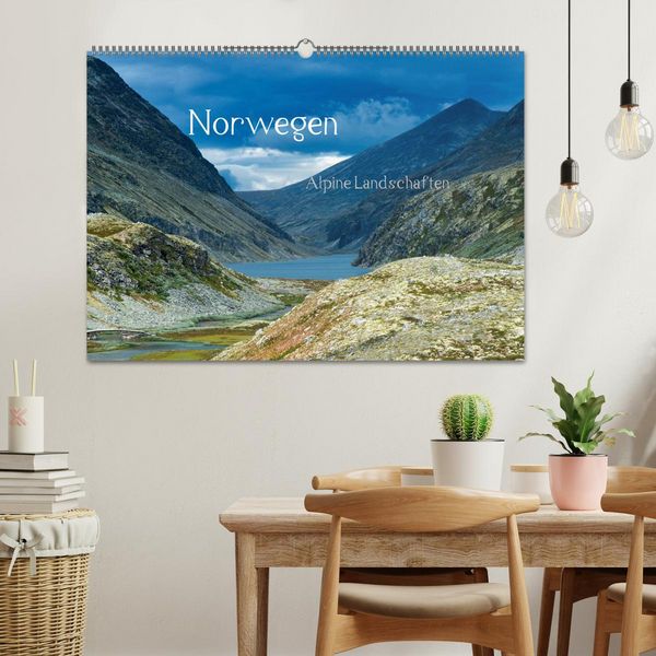 Produktbild: Norwegen - Alpine Landschaften (Wandkalender 2026 DIN A2 quer), CALVENDO Monatskalender