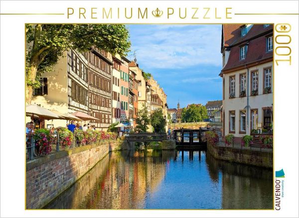 CALVENDO Puzzle Stadtviertel Petite France, Straßburg | 1000 Teile Lege-Größe 64x48cm Foto-Puzzle für glückliche Stunden