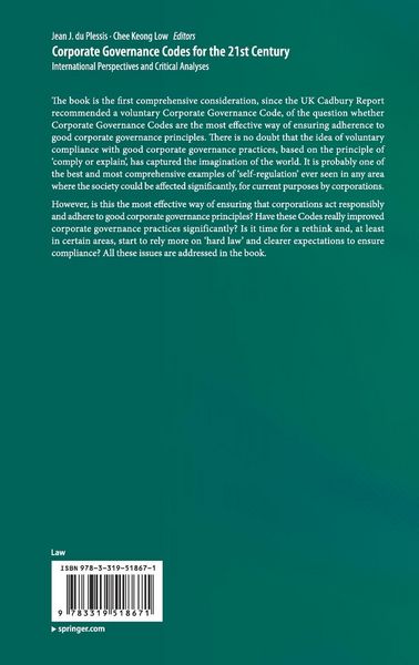 Produktbild: Corporate Governance Codes for the 21st Century