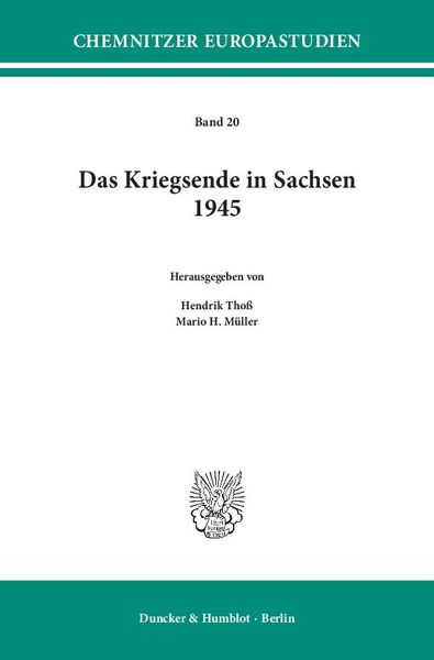 Produktbild: Das Kriegsende in Sachsen 1945.