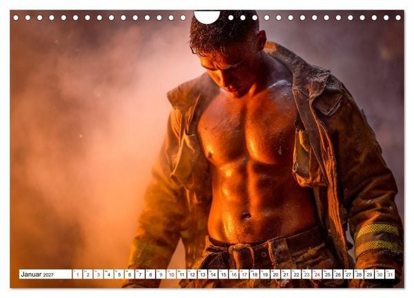 Produktbild: Feuerwehrm&auml;nner - Sexy K&ouml;rper und hei&szlig;e Flammen (Wandkalender 2027 DIN A4 quer), CALVENDO Monatskalender