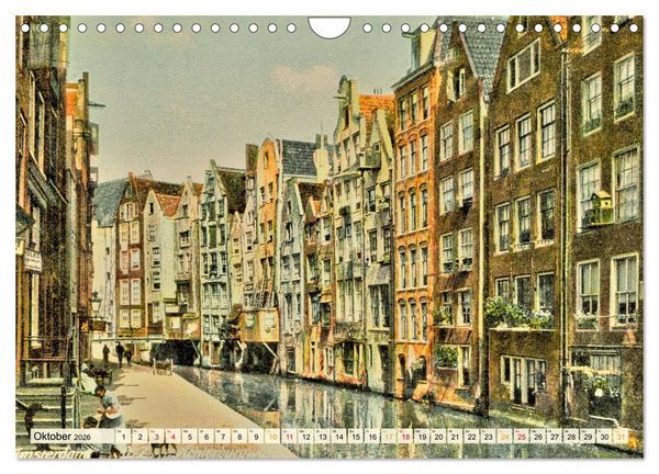 Produktbild: Amsterdam um 1900 (Wandkalender 2026 DIN A4 quer), CALVENDO Monatskalender