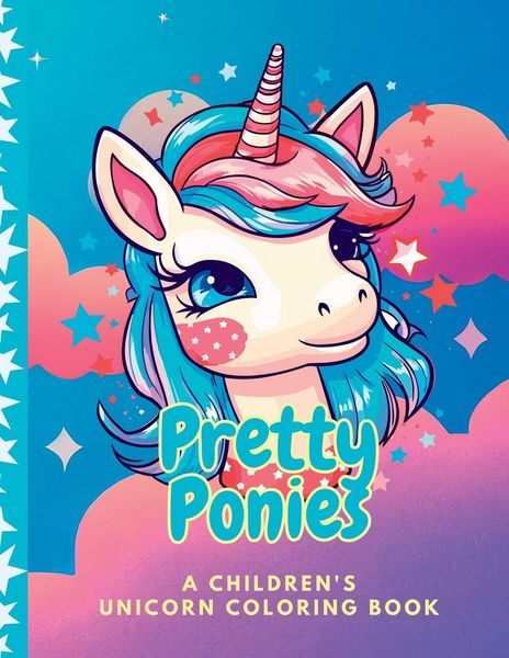 Produktbild: Pretty Ponies Children's Unicorn Coloring Book