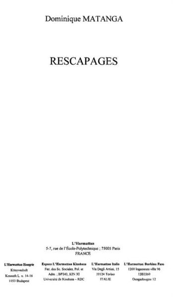 Produktbild: Rescapages essai sur la litterature