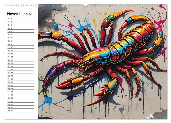Produktbild: Street Art Sternzeichen (hochwertiger Premium Wandkalender 2026 DIN A2 quer), Kunstdruck in Hochglanz