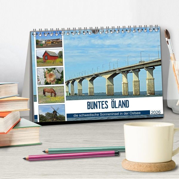 Produktbild: BUNTES &Ouml;LAND (Tischkalender 2026 DIN A5 quer), CALVENDO Monatskalender