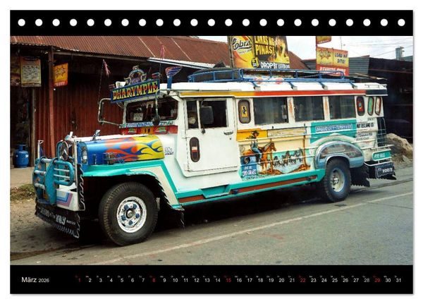 Produktbild: Jeepneys (Tischkalender 2026 DIN A5 quer), CALVENDO Monatskalender