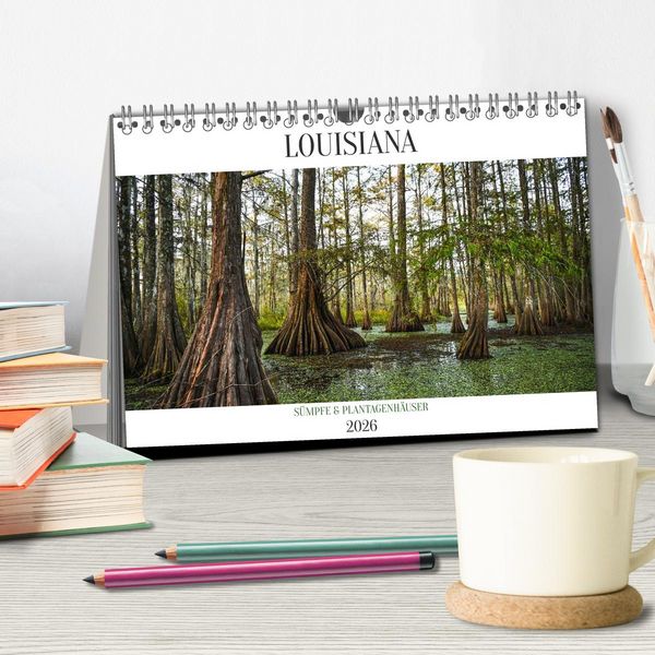 Produktbild: Louisiana - S&uuml;mpfe und Plantagenh&auml;user (Tischkalender 2026 DIN A5 quer), CALVENDO Monatskalender