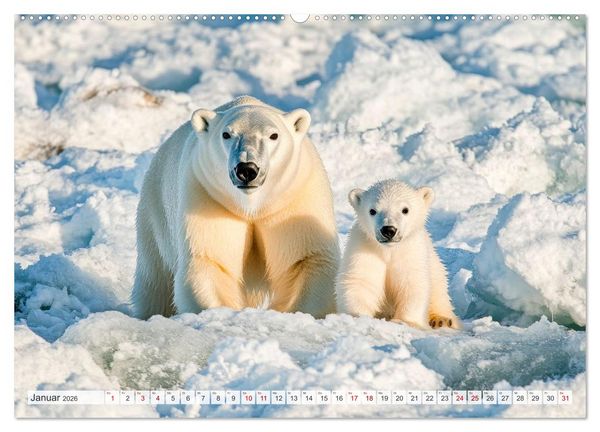 Produktbild: M&uuml;tterherzen im wilden Tierreich (hochwertiger Premium Wandkalender 2026 DIN A2 quer), Kunstdruck in Hochglanz