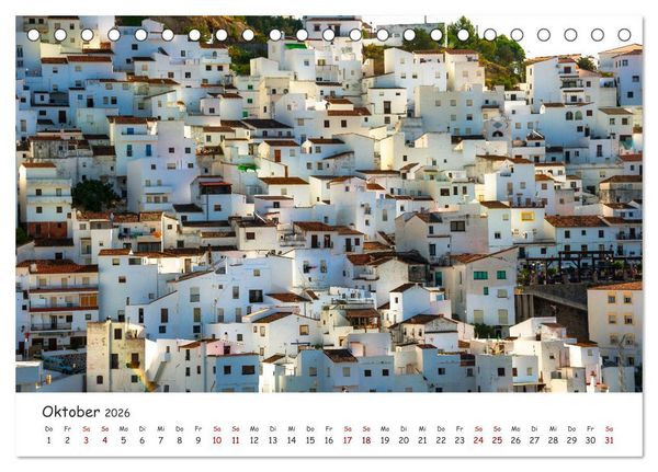 Produktbild: Andalusien - Wei&szlig;e D&ouml;rfer und wilde Natur (Tischkalender 2026 DIN A5 quer), CALVENDO Monatskalender