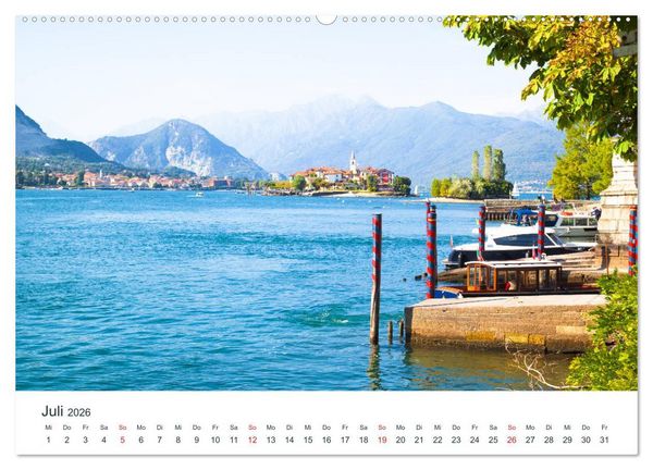 Produktbild: Mediterraneo - Lago di Como, Lago Maggiore, Lago d'Orta (Wandkalender 2026 DIN A2 quer), CALVENDO Monatskalender