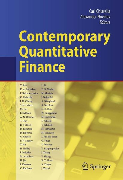 Produktbild: Contemporary Quantitative Finance