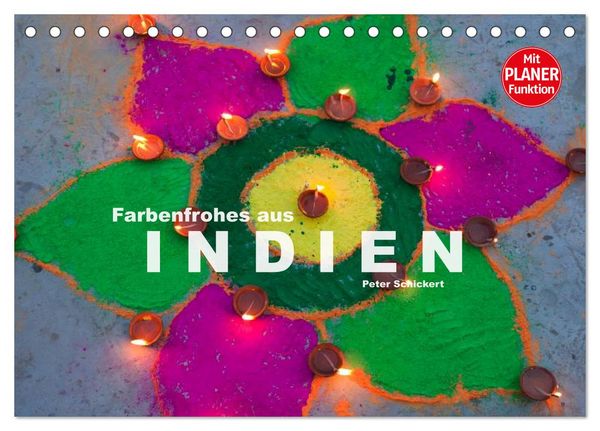 Produktbild: Farbenfrohes aus Indien (Tischkalender 2026 DIN A5 quer), CALVENDO Monatskalender