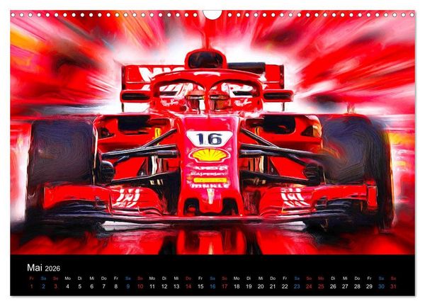 Produktbild: Rote Renner aus Italien (Wandkalender 2026 DIN A3 quer), CALVENDO Monatskalender
