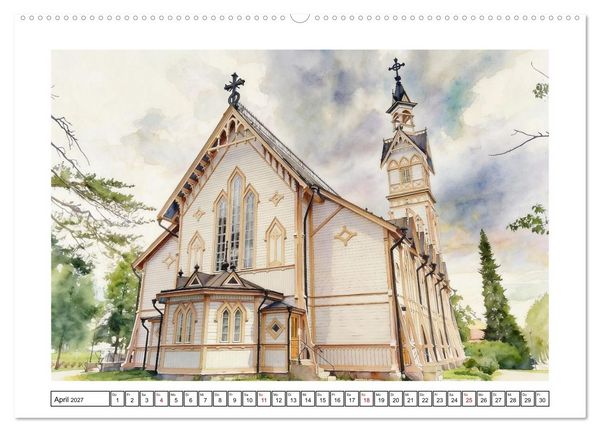 Produktbild: Finnland - Naturparadies (hochwertiger Premium Wandkalender 2027 DIN A2 quer), Kunstdruck in Hochglanz