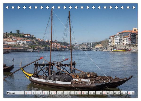 Produktbild: Porto Magisch - Am Ufer des Douro (Tischkalender 2027 DIN A5 quer), CALVENDO Monatskalender