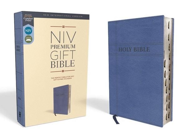 Produktbild: Niv, Premium Gift Bible, Leathersoft, Navy, Red Letter Edition, Indexed, Comfort Print