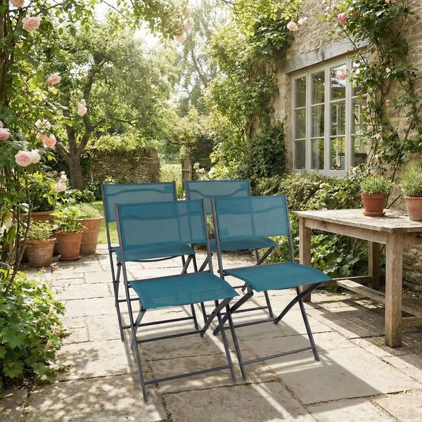Produktbild: 4-tlg. Gartenstuhl Balkonstuhl Klappstuhl Sumila