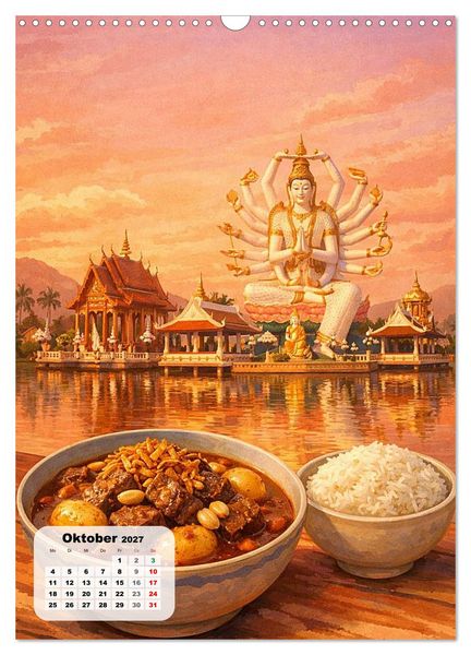 Produktbild: Thailand &ndash; Eine Schlemmerreise durchs Land des L&auml;chelns (Wandkalender 2027 DIN A3 hoch), CALVENDO Monatskalender