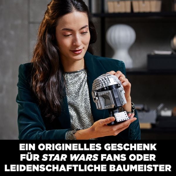 Produktbild: LEGO&reg; Star Wars&trade; Mandalorianer Helm (75328); Bauset f&uuml;r Erwachsene; Modell aus LEGO Steinen zum Sammeln und Ausstellen (584 Teile)