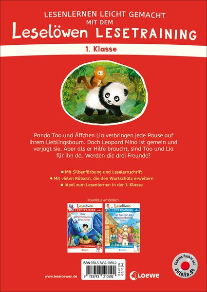 Produktbild: Lesel&ouml;wen Lesetraining 1. Klasse - Ein Panda in der Dschungelschule