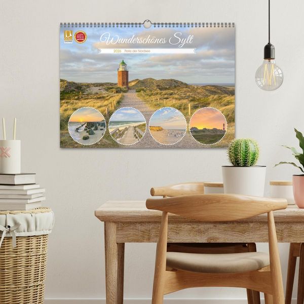 Produktbild: Wundersch&ouml;nes Sylt - Perle der Nordsee (Wandkalender 2026 DIN A3 quer), CALVENDO Monatskalender