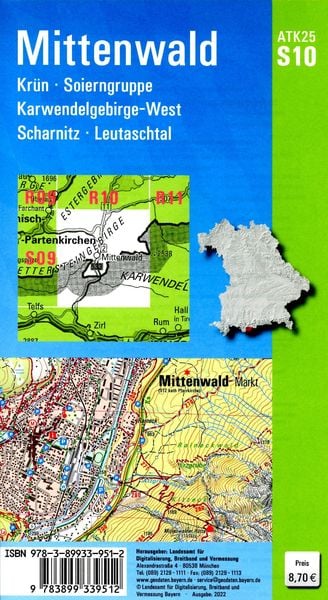 Produktbild: Mittenwald 1:25 000