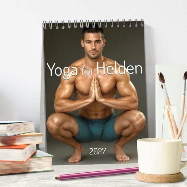 Produktbild: Yoga f&uuml;r Helden (Tischkalender 2027 DIN A5 hoch), CALVENDO Monatskalender