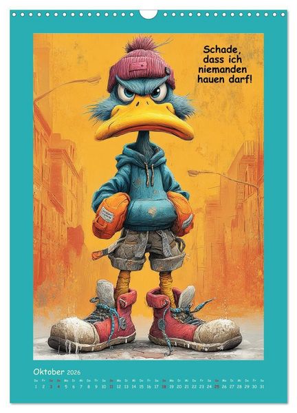 Produktbild: Quack Attacke. Enten au&szlig;er Kontrolle (Wandkalender 2026 DIN A3 hoch), CALVENDO Monatskalender