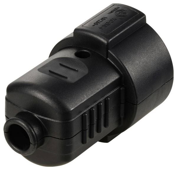Produktbild: Sygonix SY-6629384 Schutzkontaktkupplung Polypropolene (PP) 250 V/AC Schwarz