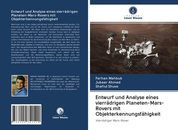 Produktbild: Entwurf und Analyse eines vierr&auml;drigen Planeten-Mars-Rovers mit Objekterkennungsf&auml;higkeit
