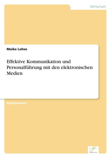 Produktbild: Effektive Kommunikation und Personalf&uuml;hrung mit den elektronischen Medien