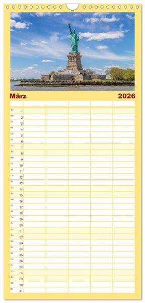 Produktbild: Familienplaner 2026 - NEW YORK CITY Stadt der Superlative mit 5 Spalten (Wandkalender, 21 x 45 cm) CALVENDO
