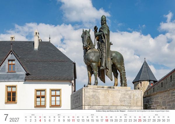 Produktbild: Schloss Burg und Burg an der Wupper 2027 Bildkalender A4 quer, spiralgebunden