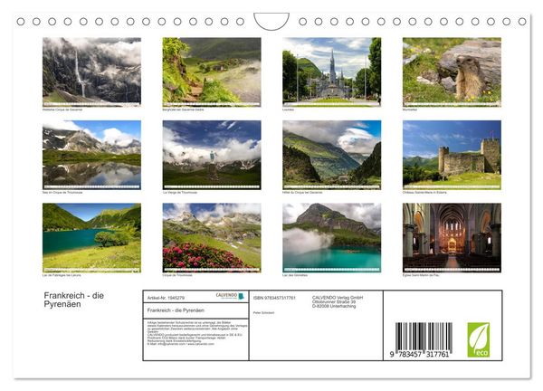 Produktbild: Frankreich - die Pyren&auml;en (Wandkalender 2026 DIN A4 quer), CALVENDO Monatskalender