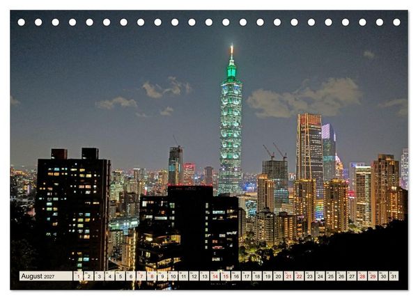 Produktbild: Taipeh &ndash; Tradition trifft Moderne (Tischkalender 2027 DIN A5 quer), CALVENDO Monatskalender