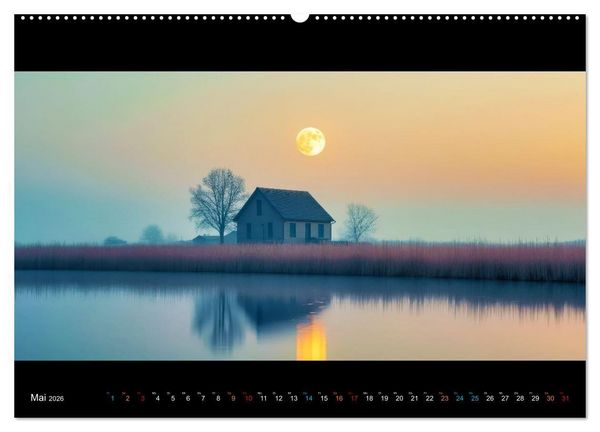 Produktbild: Puristische Landschaften (hochwertiger Premium Wandkalender 2026 DIN A2 quer), Kunstdruck in Hochglanz