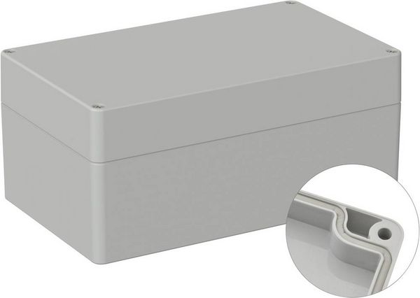 Produktbild: TRU COMPONENTS TC-9065672 Industrie-Geh&auml;use 200 x 120 x 90 ABS Lichtgrau (RAL 7035) 1St.