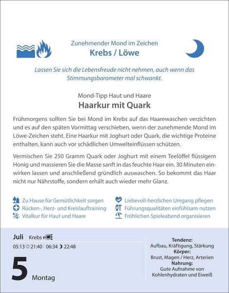 Produktbild: Leben mit dem Mond Tagesabrei&szlig;kalender 2027 - Praktische Tipps Tag f&uuml;r Tag